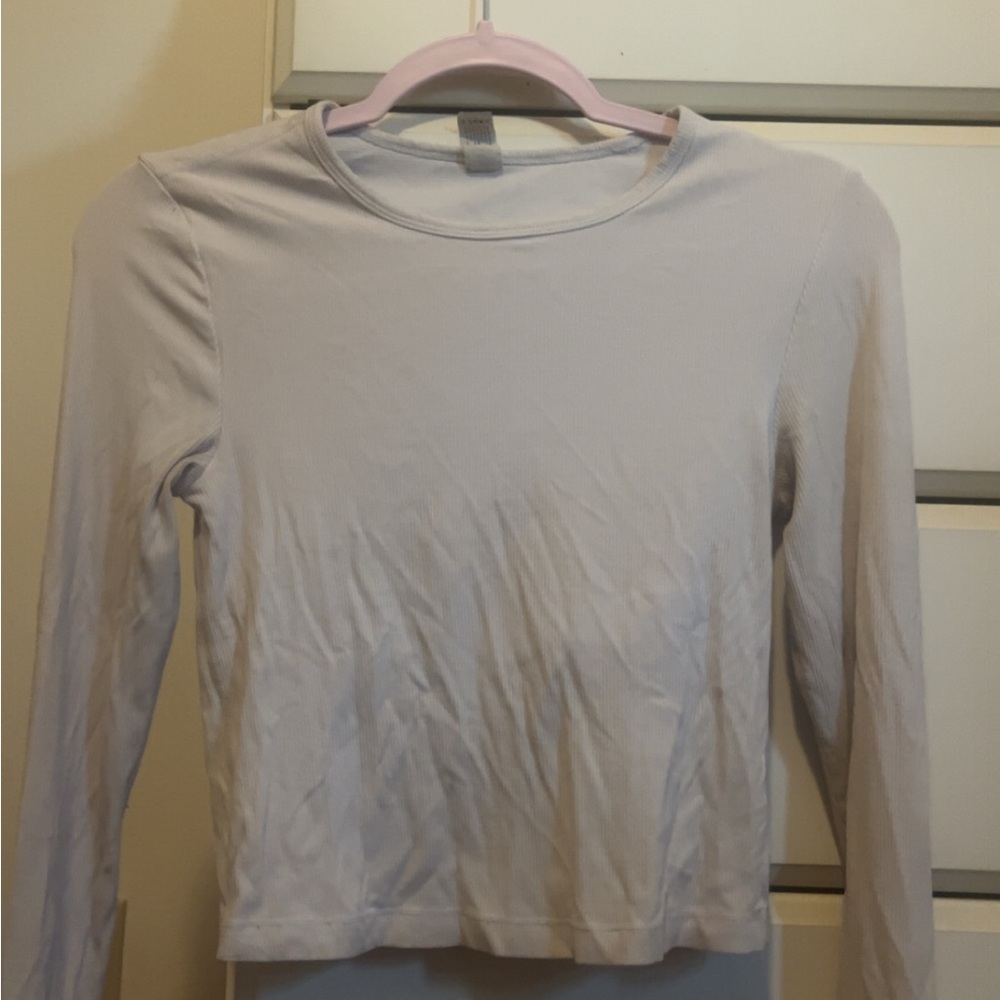 Yogalicious Gray Long Sleeve Crop Tee